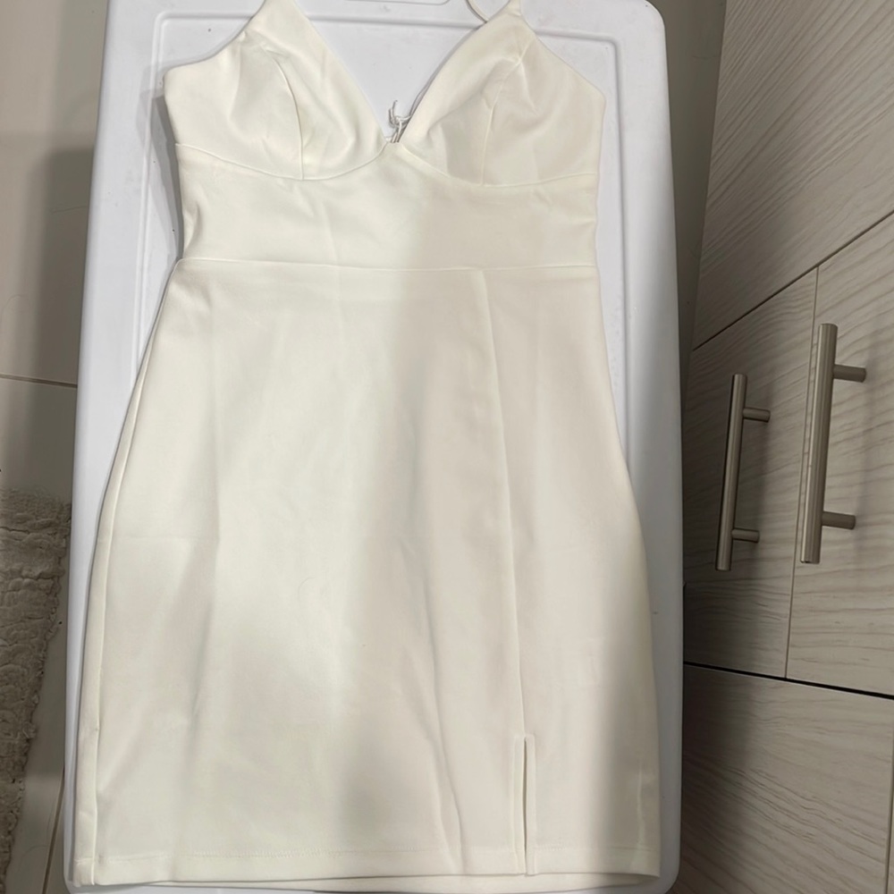 Princess Polly White Stretch Dress - Size 6